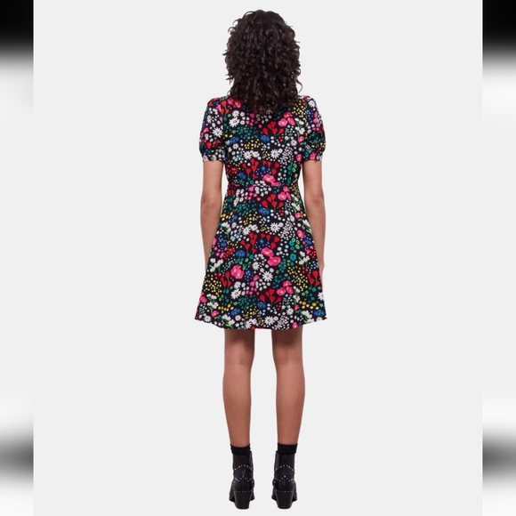 The Kooples Shirt Sleeve Floral Printed Dress - Picture 5 of 12